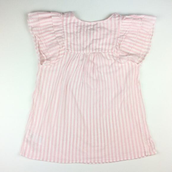 GAP Maternity Pink White Striped Lace-Up Top - Picture 4 of 5